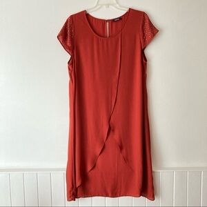 MBLM Studded Cap Sleeves Layered Tunic Size L